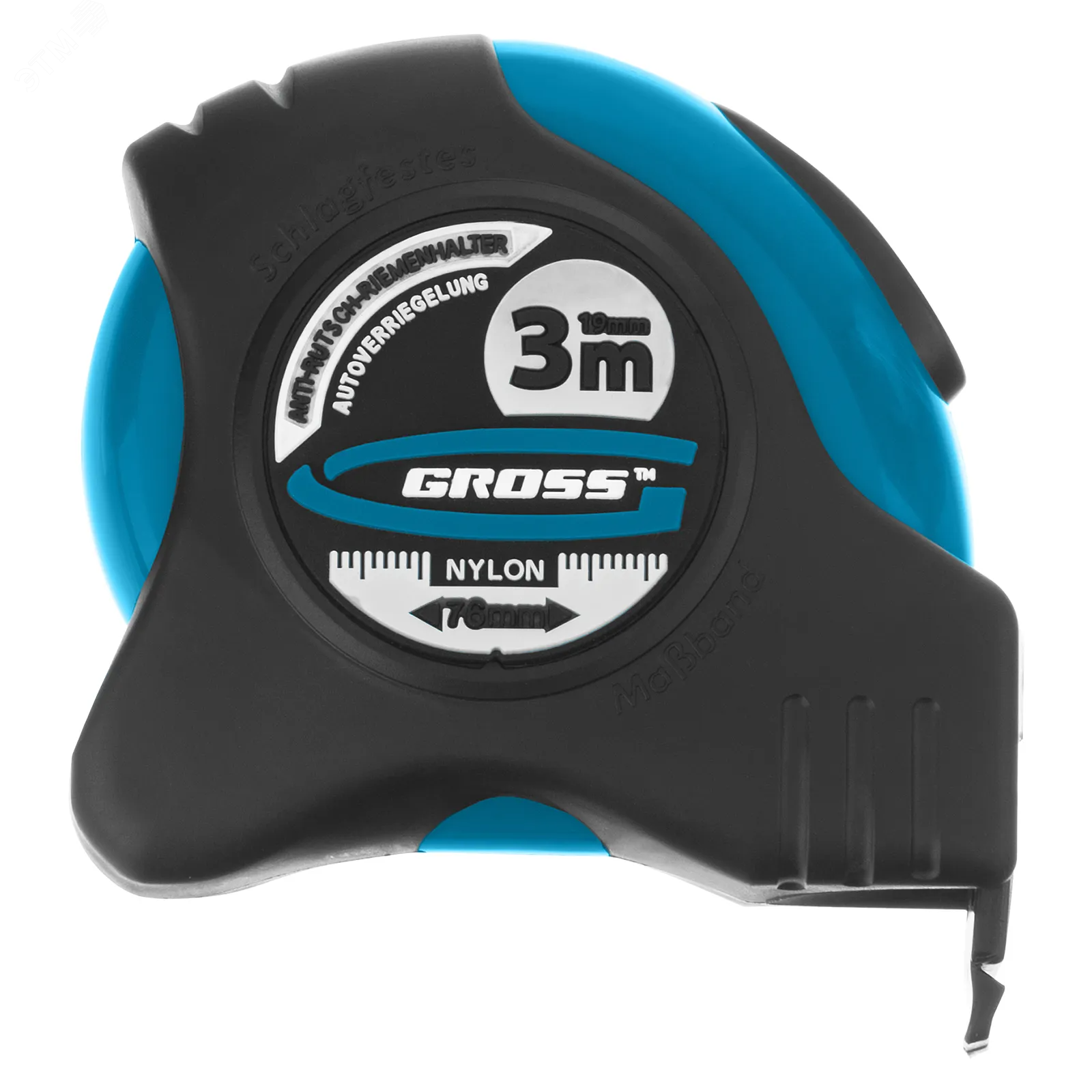 Изображение товара Рулетка Schlagfest 3 м с магнитным зацепом двусторонней шкалой и автостопом