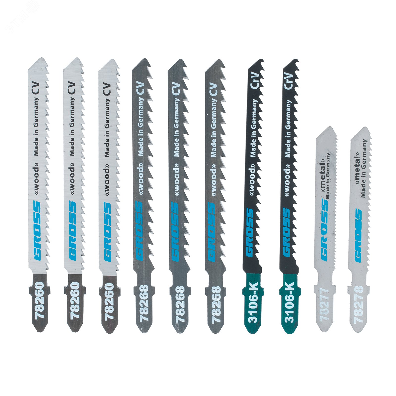 Изображение товара Набор полотен для электролобзика универсальный, 10шт., DIY, пластиковый кейс (шт)