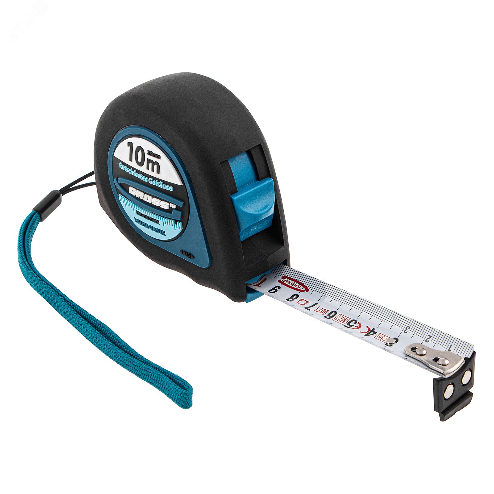 Изображение товара Рулетка GROSS Ergonomisch 10 м с магнитным зацепом и автостопом