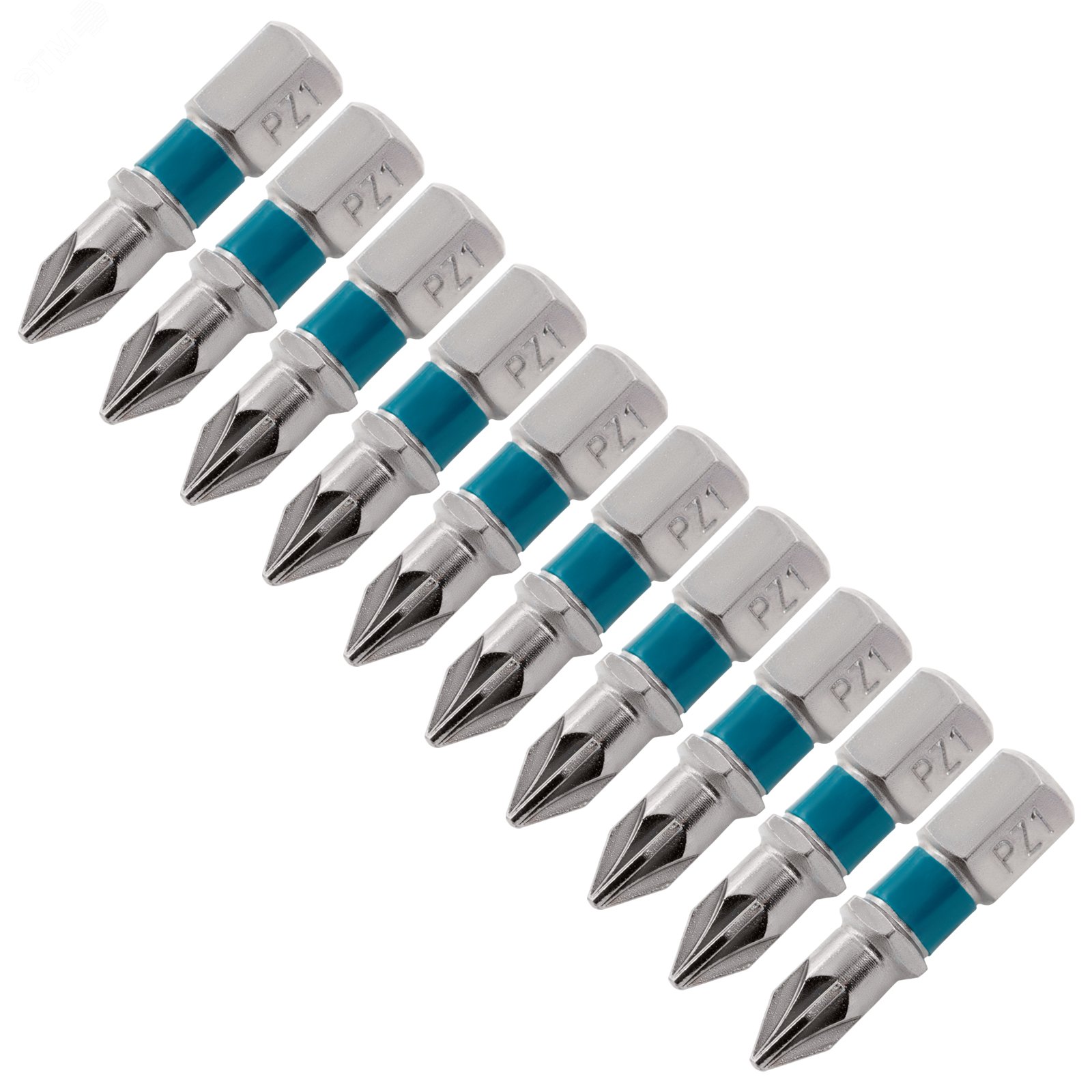Изображение товара Набор бит PZ1х25 из 10 шт. для шуруповертов из стали S2