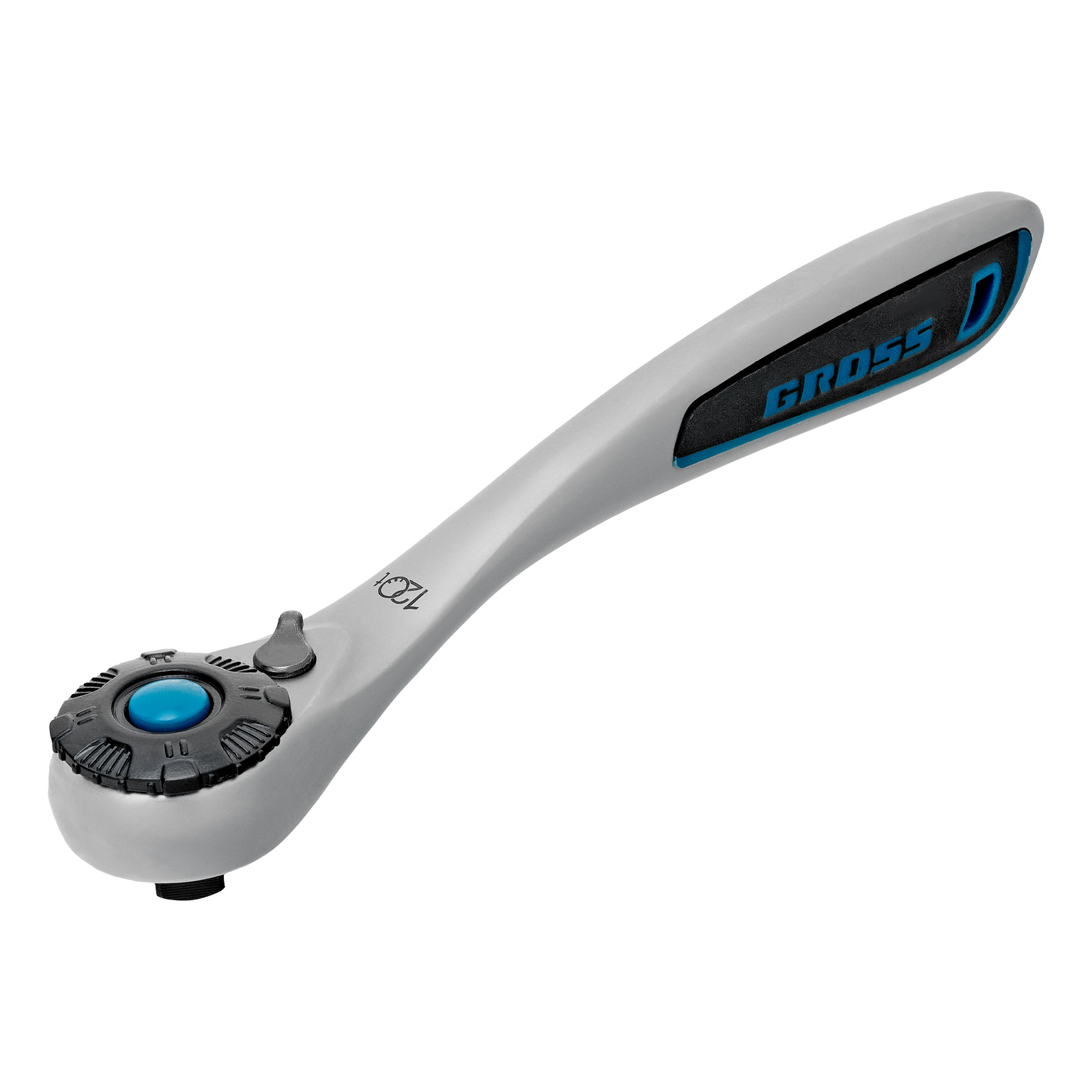 Ключ-трещотка 3/8', CrV, 120 зубьев, с быстрым сбросом, цельнометаллический, хром