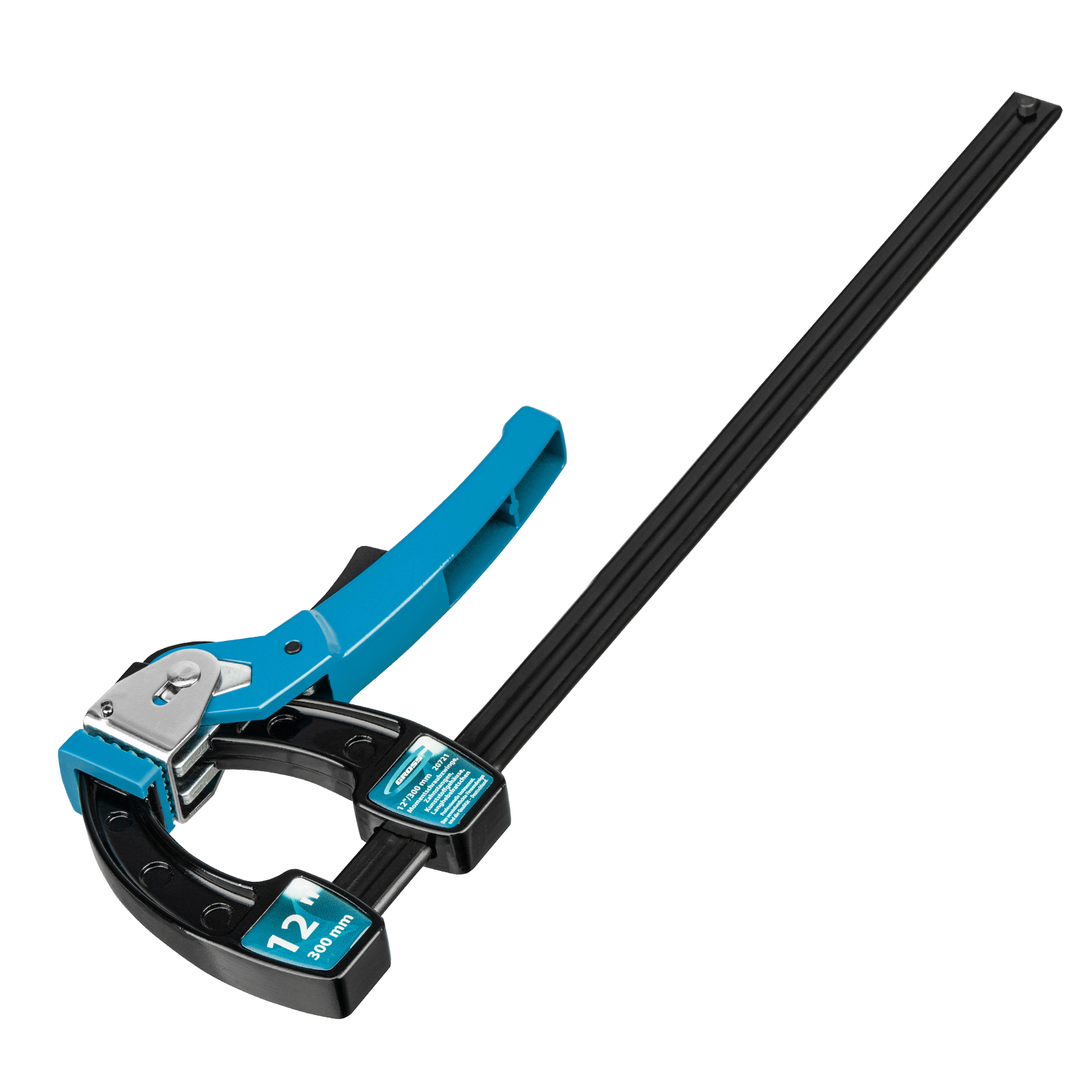 Струбцина реечная быстрозажимная,металлический корпус,рычажный храповый механизм,12'/ 300 мм