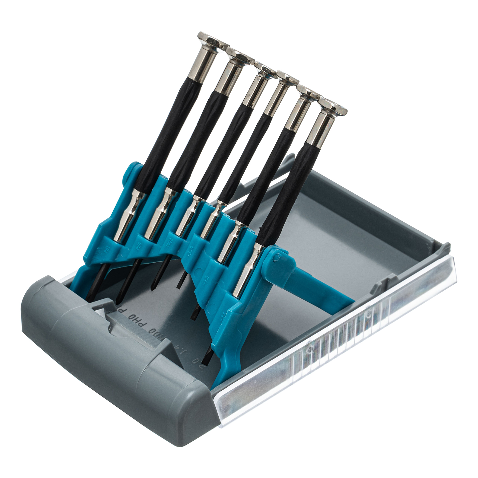 Набор отверток для точной механики, 6 шт., PH + SL, CrMo, обрезиненная рукоятка