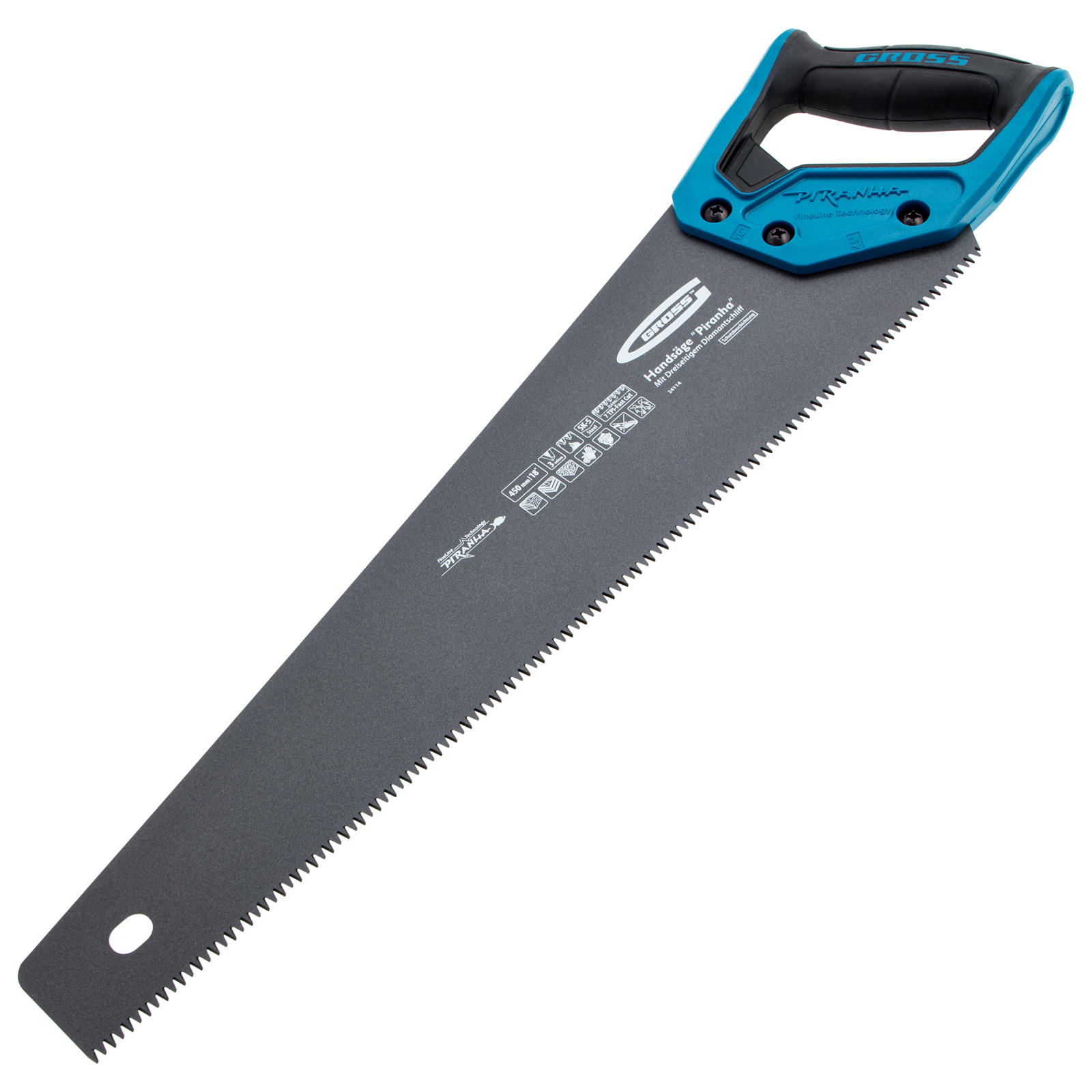 Ножовка по дереву 'PIRANHA', 450 мм, 7 TPI, 3D-зуб, тефл. покр.полотна, 2-х комп. рук-ка