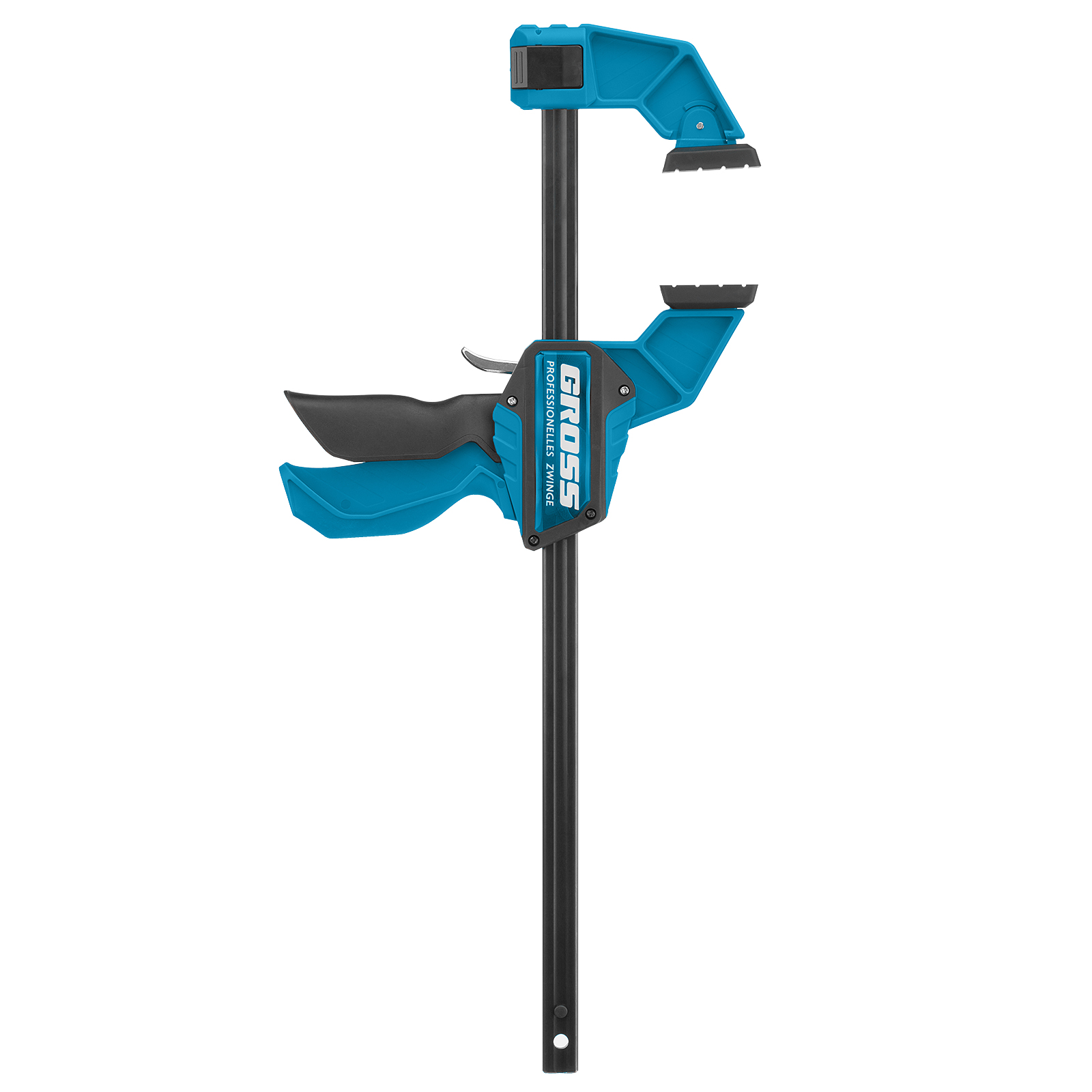 Струбцина реечная, быстрозажимная,пистолетного типа,пошаг.механизм,пластиковый корпус,300мм