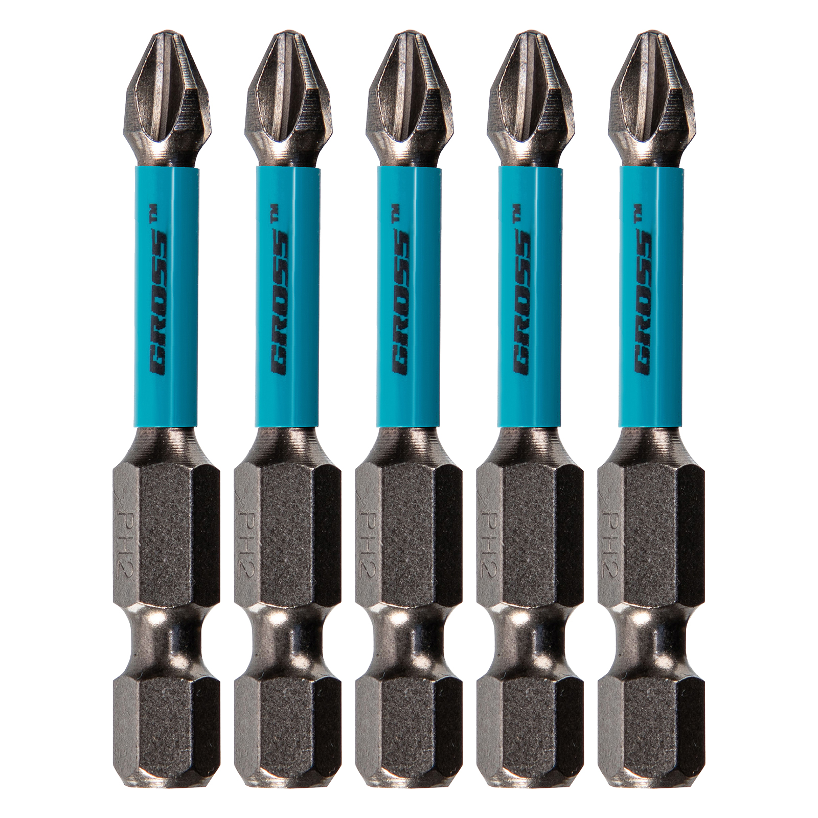 Набор бит торсионных PH2x50 мм, для ударных шуруповертов, 5 шт.