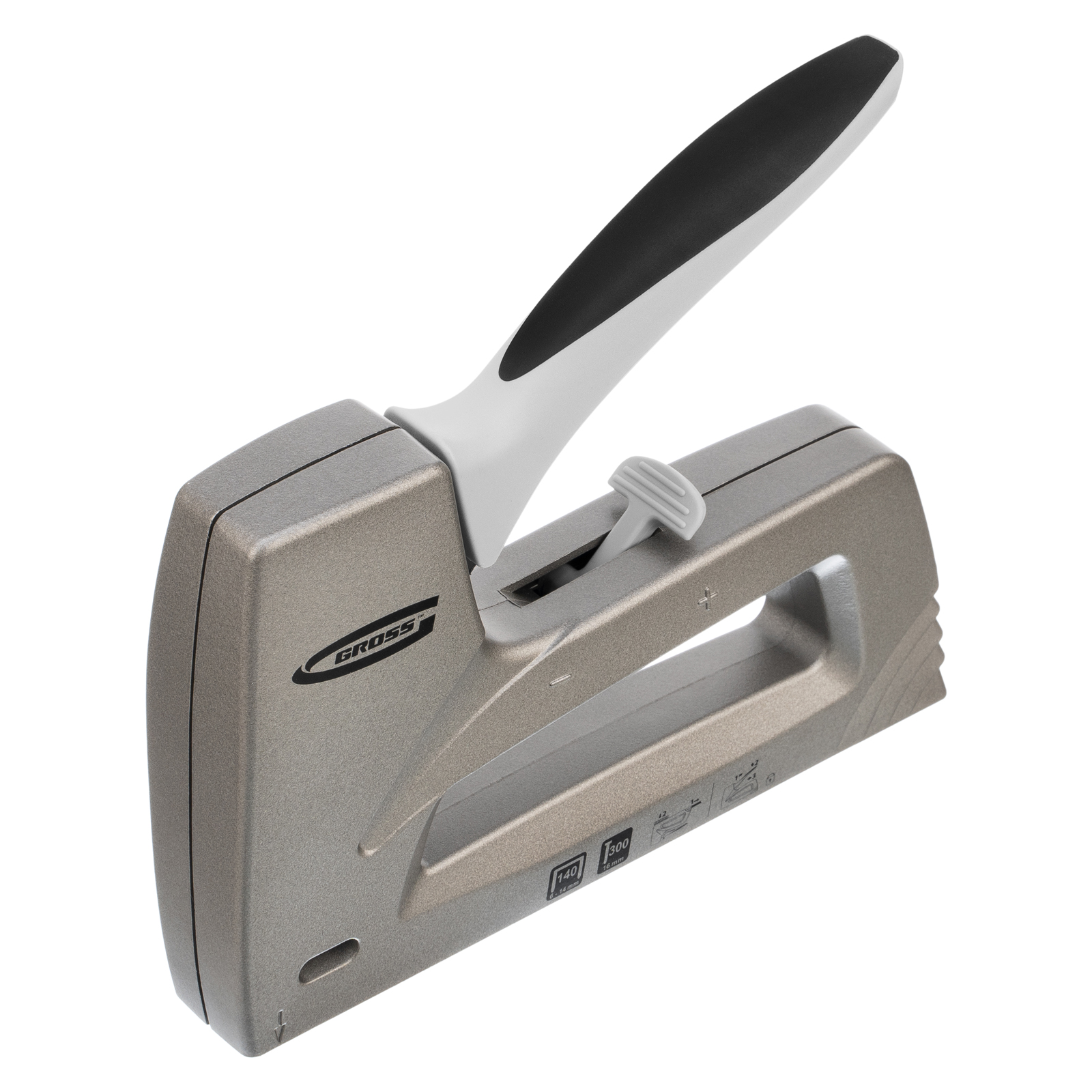 Степлер мебельный (Aluminium 140), алюм. корпус, рег удара, тип скобы 140, 300, 6-14 мм