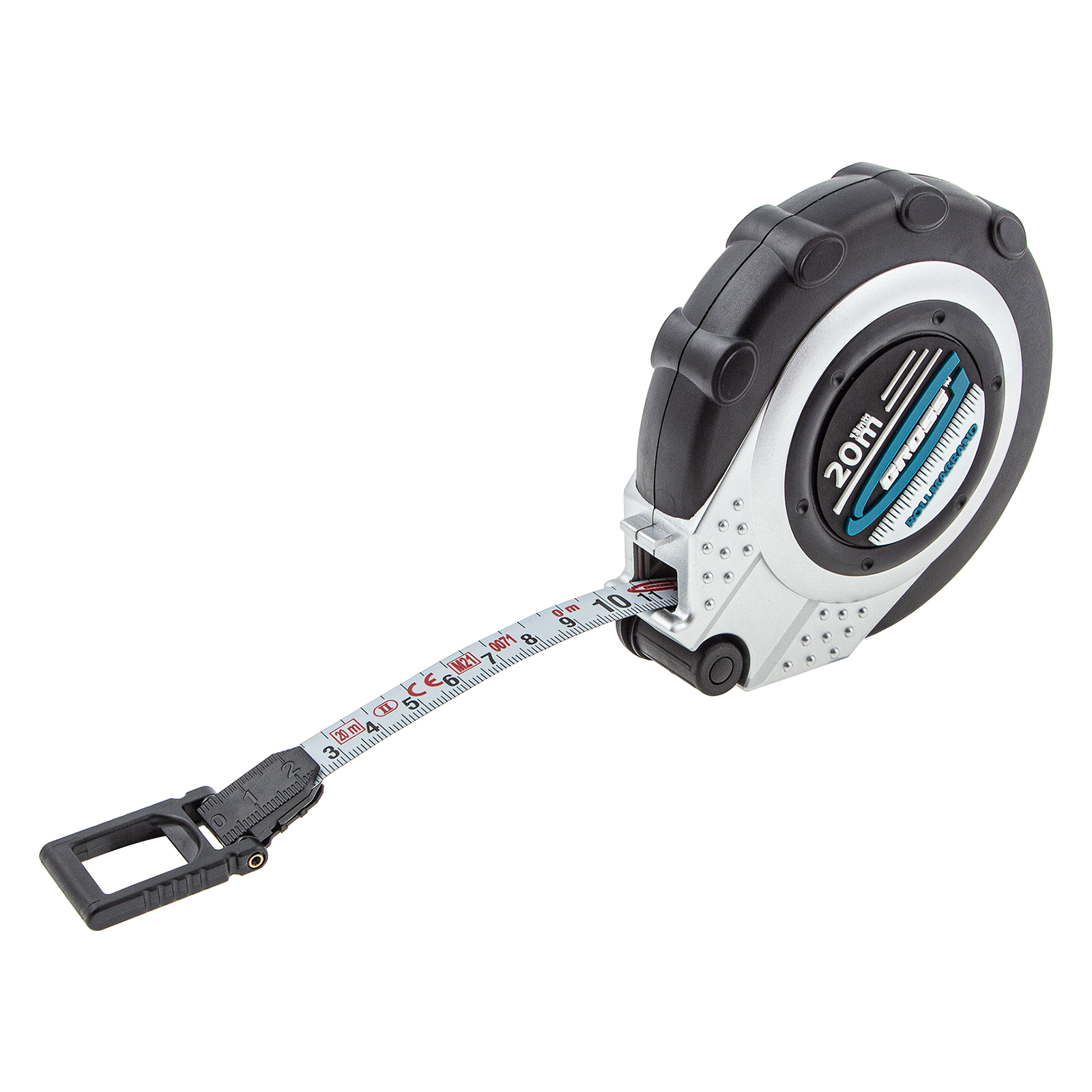 Рулетка геодезическая 20 м х 13 мм, закр. корп., металл. лента, нейлон