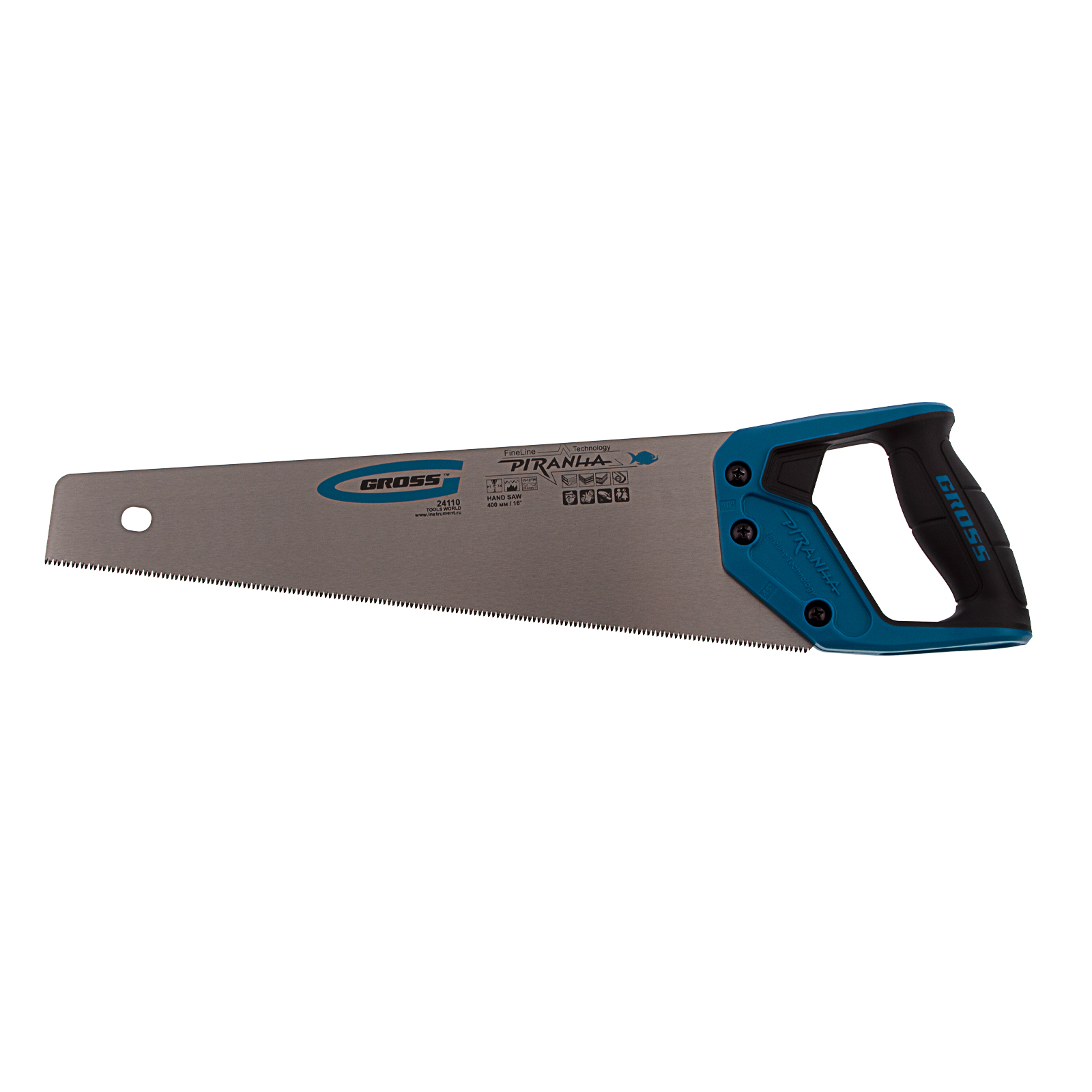 Ножовка по дереву 'PIRANHA', 400 мм, 11-12 TPI, зуб - 3D, каленый зуб, 2-х комп. рук-ка