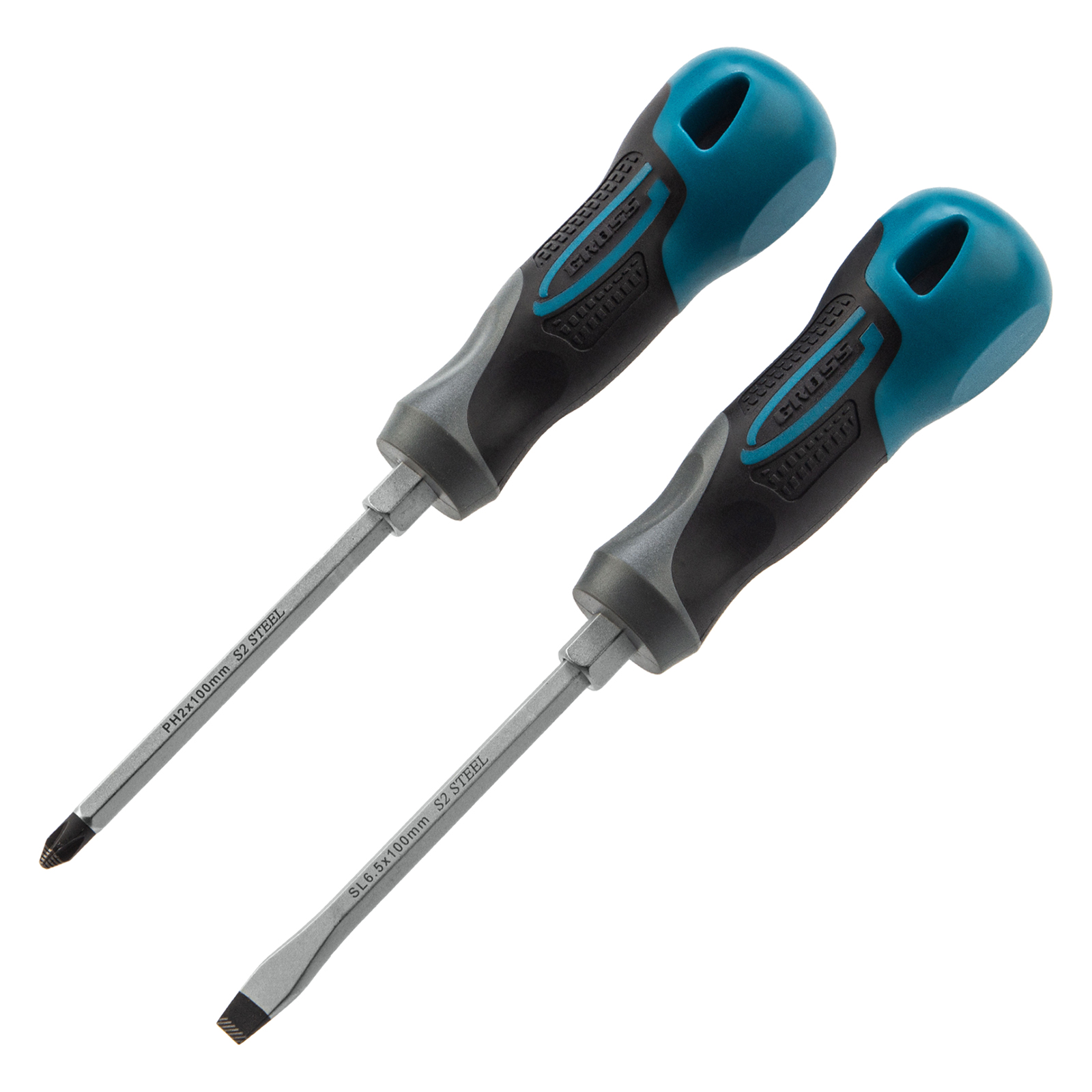 Набор отвёрток, 2 шт., PH + SL, S2, 3к рукоятка
