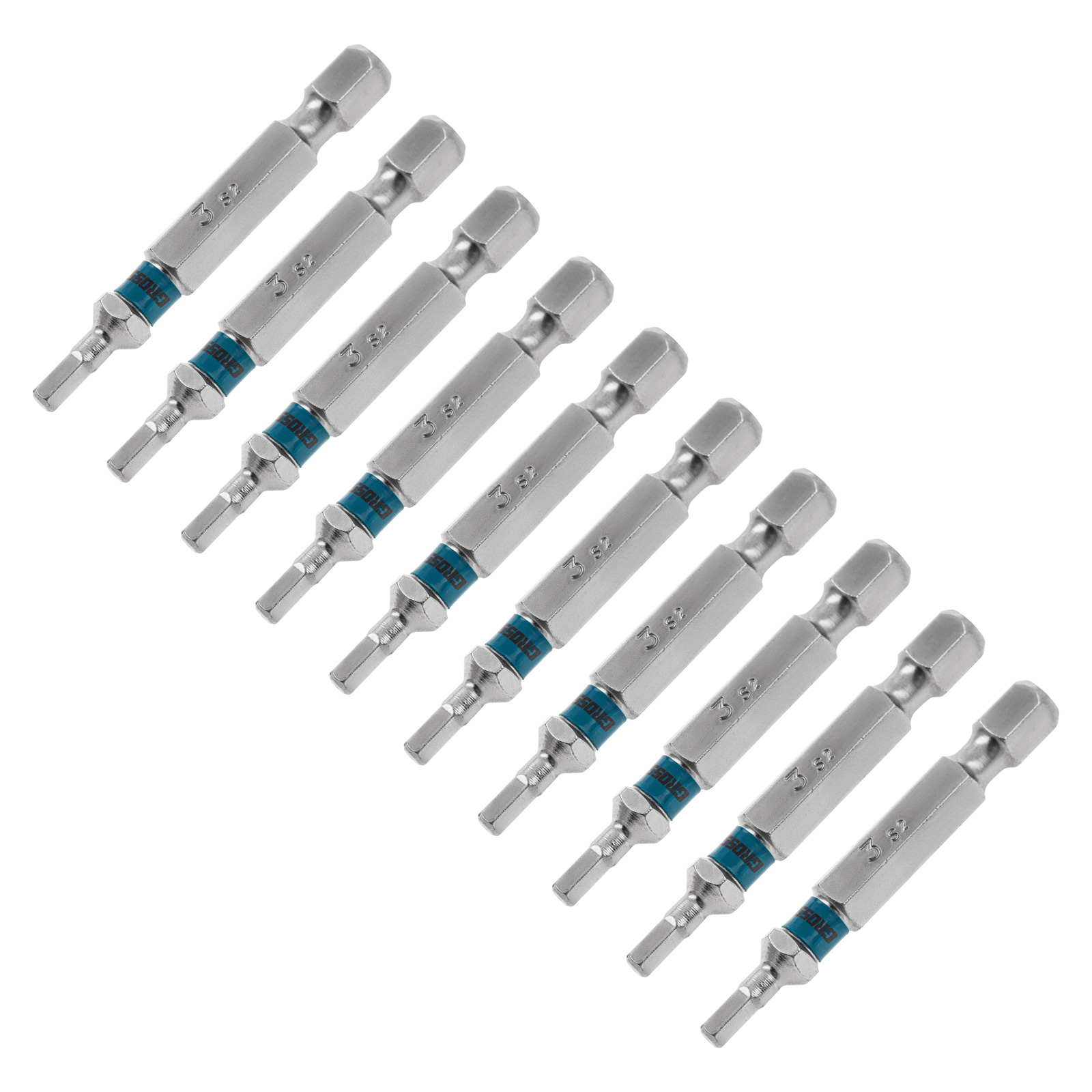 Набор бит HEX 3х50, сталь S2, 10 шт.