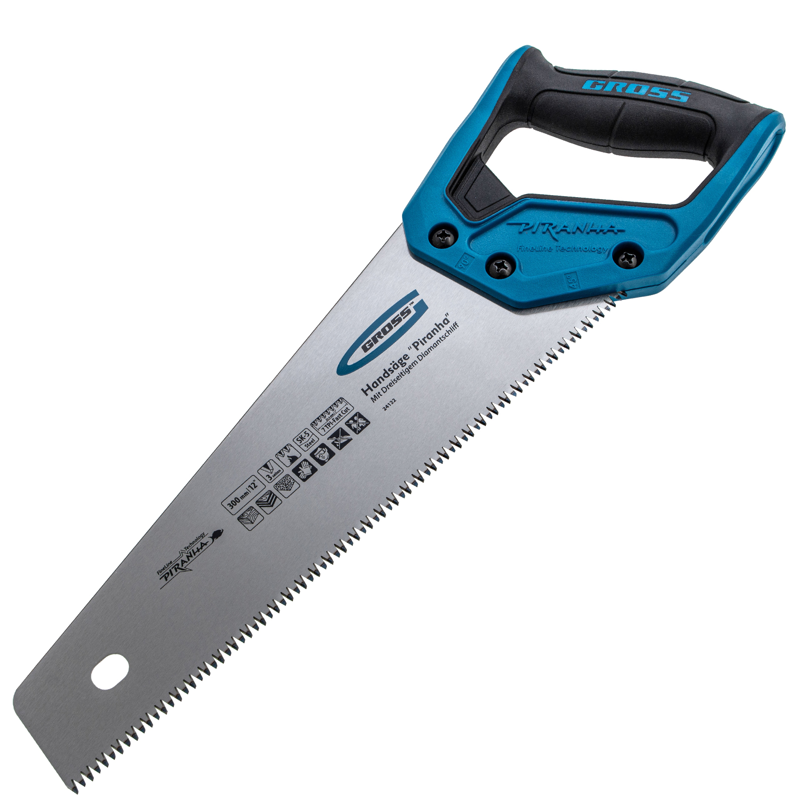 Ножовка по дереву 'PIRANHA', 300 мм, 7 TPI, 3D-зуб, 2-х комп. рук-ка