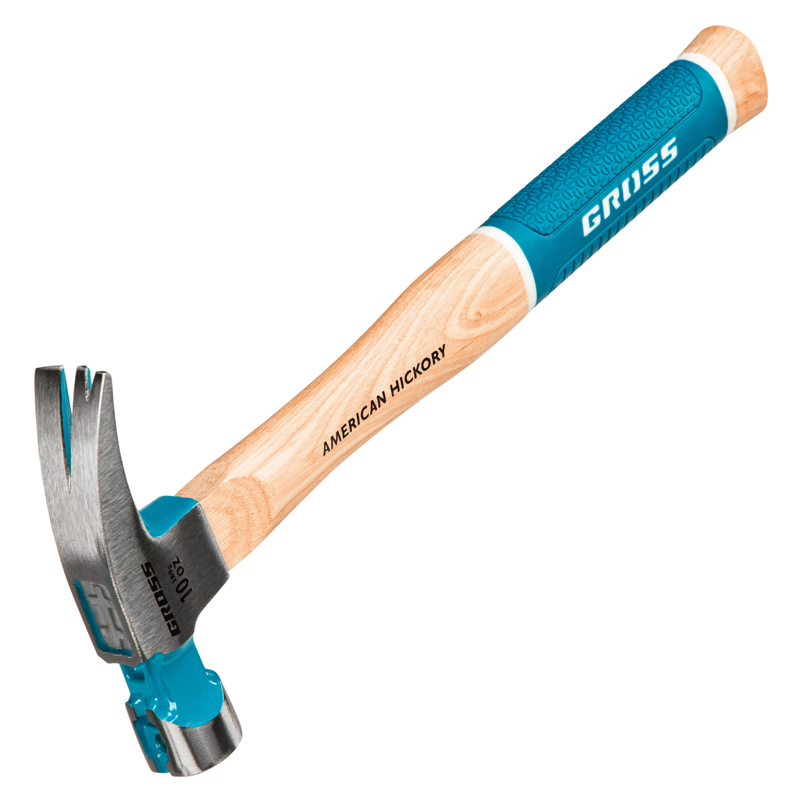 Молоток-гвоздодер,280 г, угол 75, магнит, обрезиненная рукоятка AMERICAN HICKORY