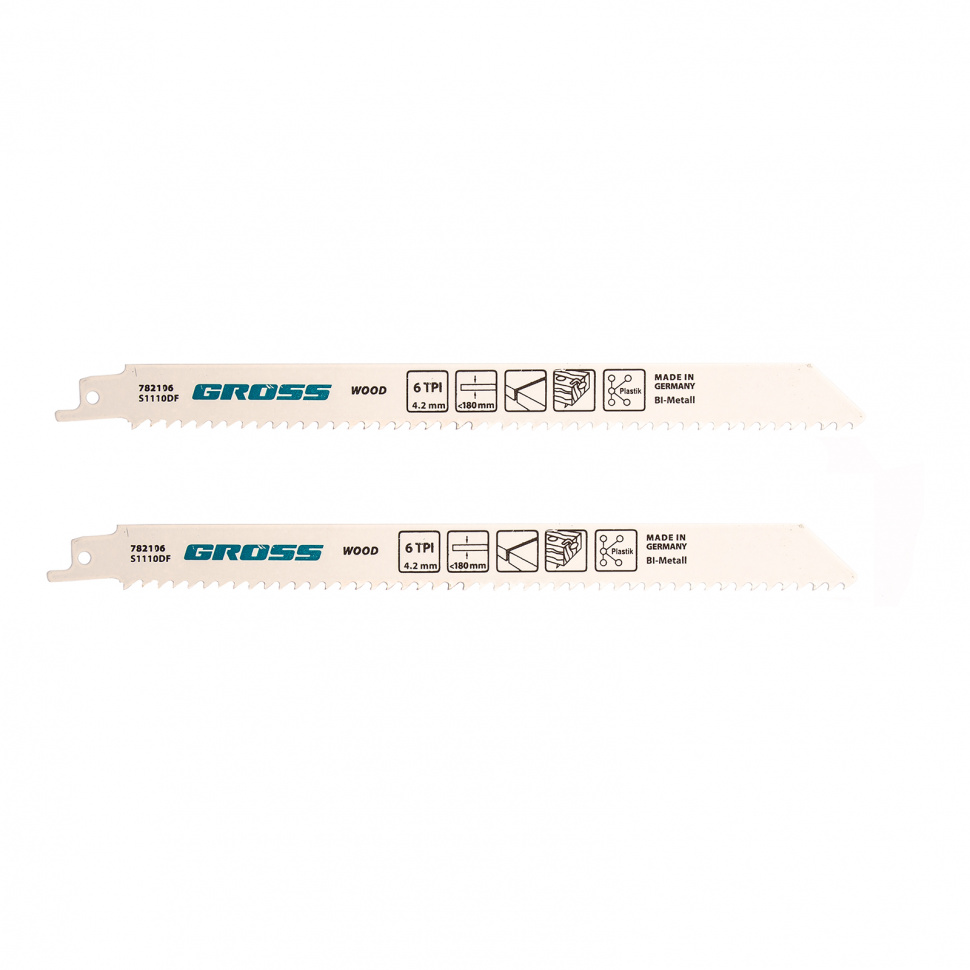 Полотна по дереву для сабельной пилы 4444 - S1110DF, 210 x 4,2 мм, 2 шт