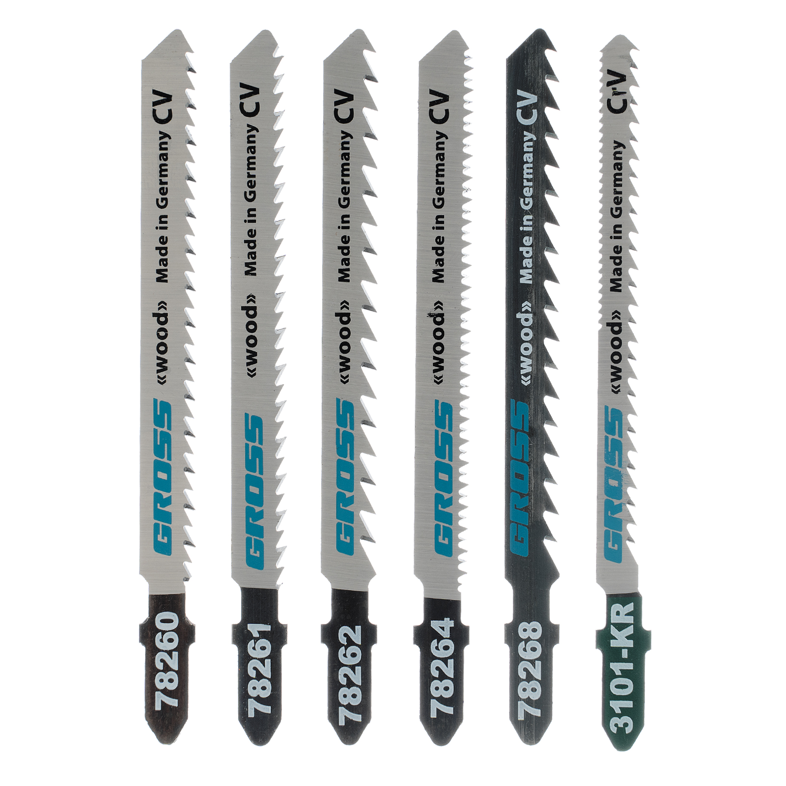 Набор полотен для электролобзика по дереву, 6шт., Profi, пластиковый кейс