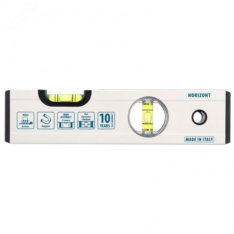 Изображение товара Алюминиевый уровень Gross 33669 200 мм магнитный с глазками для строительных работ