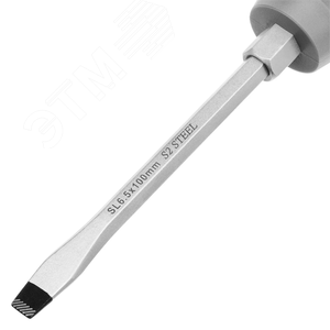 Отвертка, SL6,5x100 мм, S2, 3к рукоятка - фото 3