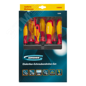 Набор отверток диэлектрических до 1000 В + тестер, 8 шт., PH + SL, CrMo, 2к рукоятка - фото 3