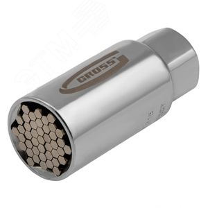 Головка торцевая многоразмерная CrV (6-21мм) под квадрат 3/8 , CrV, хромир. - фото 1