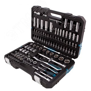 Набор инструментов, 1/4, 1/2, CrV, 120 зубьев, 109 предметов - фото 1