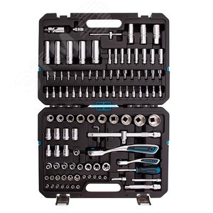 Набор инструментов, 1/4, 1/2, CrV, 120 зубьев, 109 предметов - фото 2