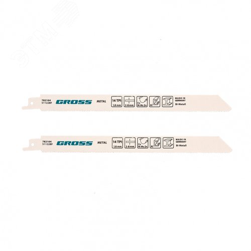 Изображение товара Полотна по металлу для сабельной пилы 4416 - S1122BF, 210 x 1,8 мм, 2 шт (шт)