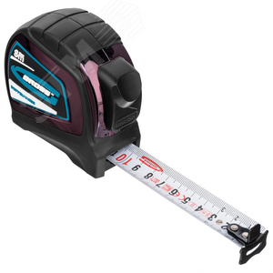 Рулетка  Doppelhaken , 8 м x 25 мм, двухсторонний зацеп, нейлон, двуст. шкала, автоматич - фото 3