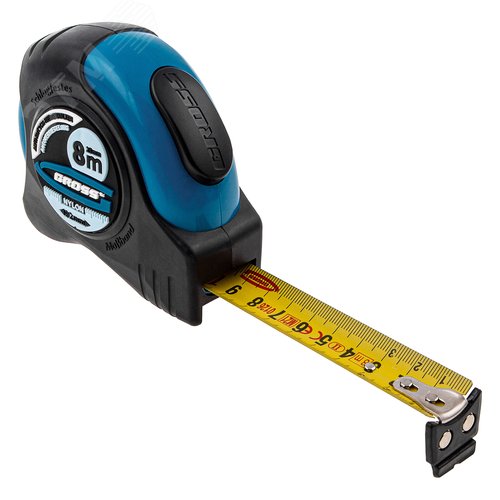 Изображение товара Рулетка 'Schlagfest', 8 м x 25 мм, магн. обрез зацеп, двухст. шкала, нейлон покр. автоматич (шт)
