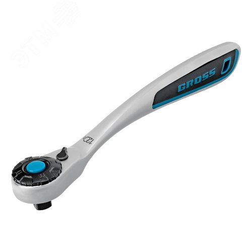 Ключ-трещотка 1/2', CrV, 120 зубьев, с быстрым сбросом, цельнометаллический, хром - фото 1