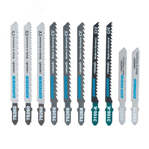 Изображение товара Набор полотен для электролобзика универсальный, 10шт., DIY, пластиковый кейс (шт)