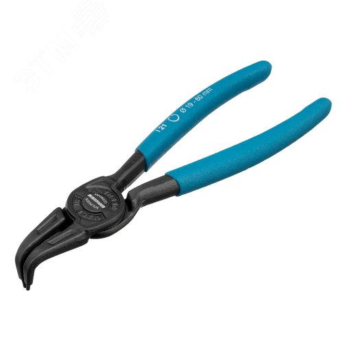 Изображение товара Съемник, 165 мм, для внутренних стопорных колец (19-60 мм), изогнутые губки (сжим) (шт)