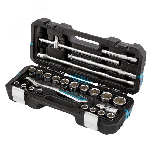 Изображение товара Набор инструментов, 1/2', CrV, 120 зубьев, 24 предмета (шт)