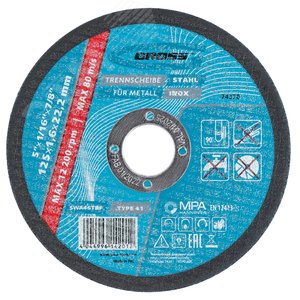 Круг отрезной по металлу, 125x1,6x22,2 мм, WA46TBF - фото 1