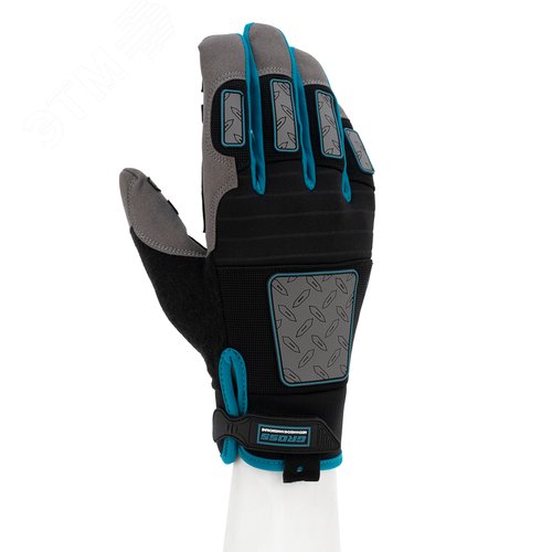 Изображение товара Перчатки универсальные, усиленные, с защитными накладками, DELUXE, размер M (8) (пар)