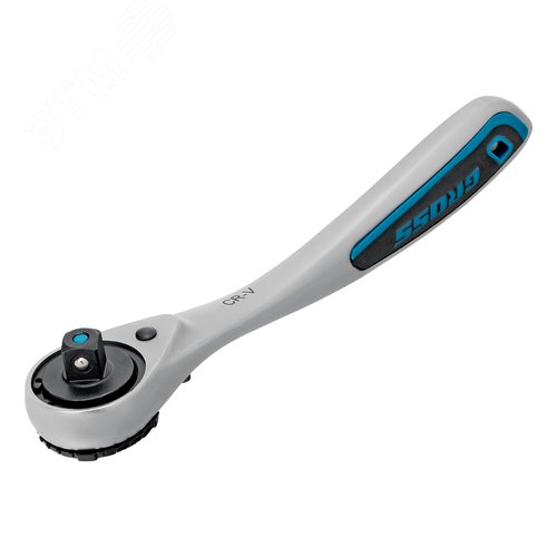 Ключ-трещотка 3/8', CrV, 120 зубьев, с быстрым сбросом, цельнометаллический, хром - фото 2