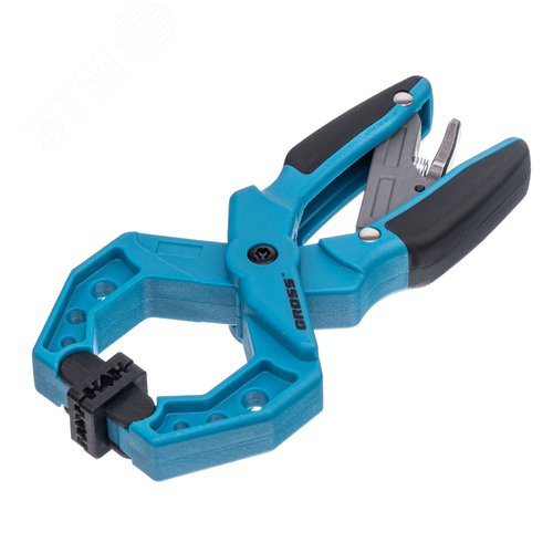 Изображение товара Струбцина клещеобразная, пластиковый корпус,храповый механизм жесткой фиксации,1-1/2'/38 мм (шт)