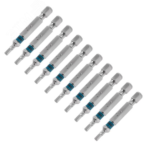 Изображение товара Набор бит HEX 3х50, сталь S2, 10 шт. (шт)