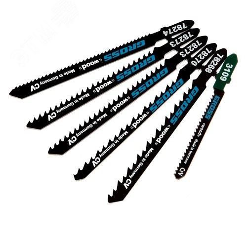 Изображение товара Набор полотен для электролобзика по дереву, 6шт., DIY, пластиковый кейс (шт)