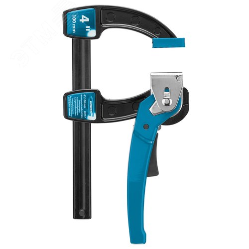 Изображение товара Струбцина реечная быстрозажимная,металлический корпус,рычажный храповый механизм, 4'/100 мм (шт)