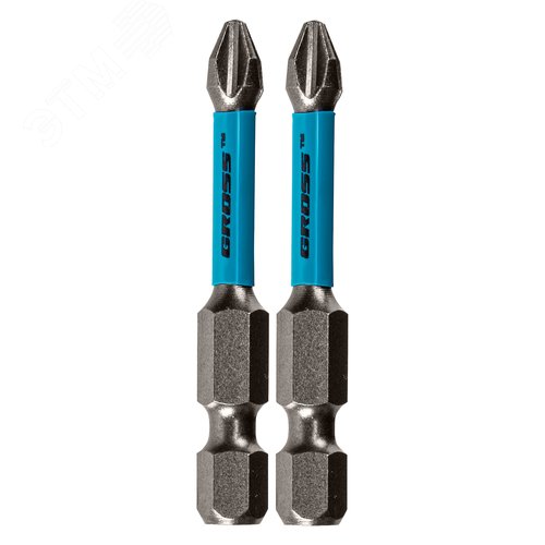 Изображение товара Набор бит торсионных PH2x50 мм, для ударных шуруповертов, 2 шт. (шт)