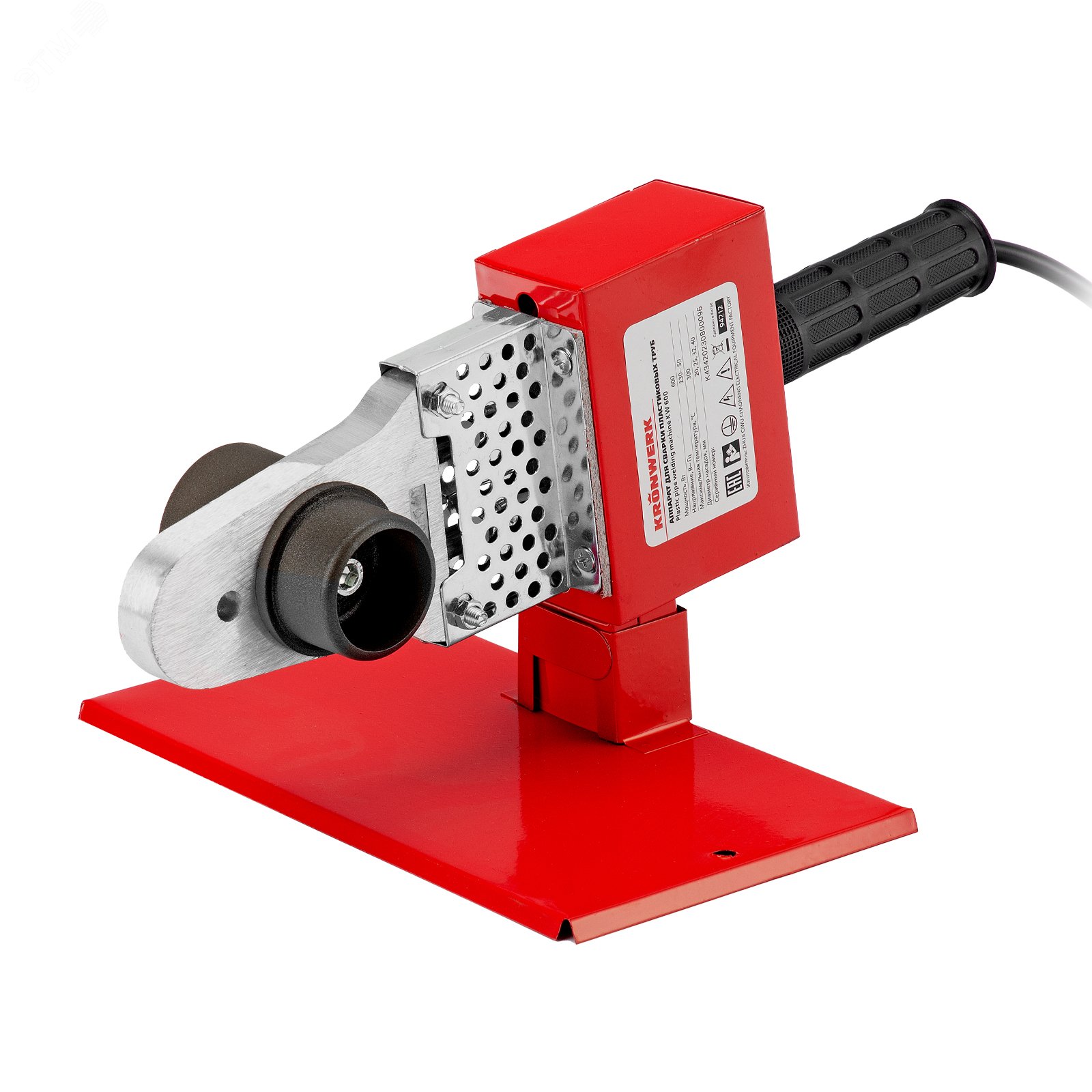 Изображение товара Аппарат для сварки пластиковых труб Kronwerk KW 600, 600 Вт, 300 °C