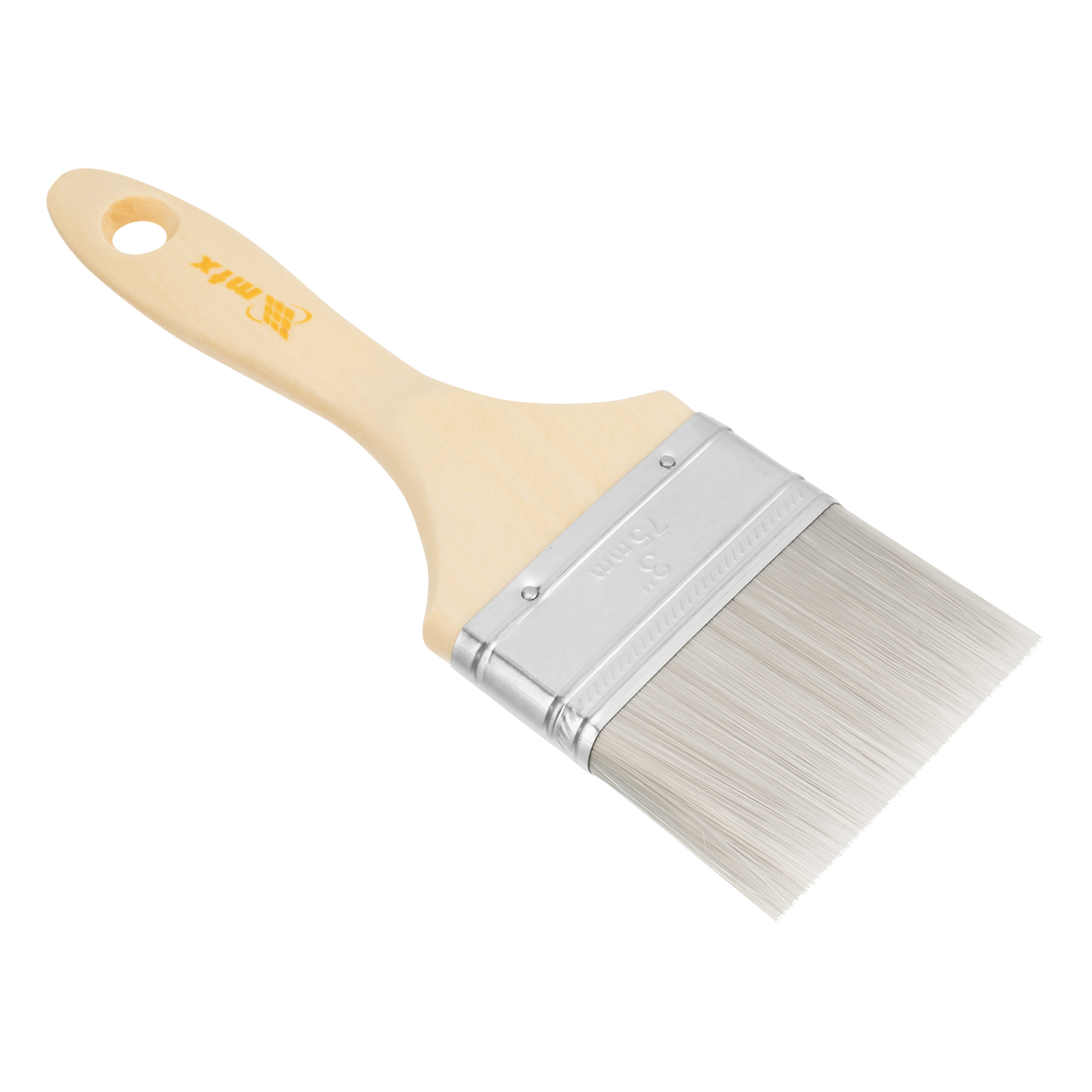 Кисть плоская для лаков 'Евро' 3', искусственная щетина, деревянная ручка