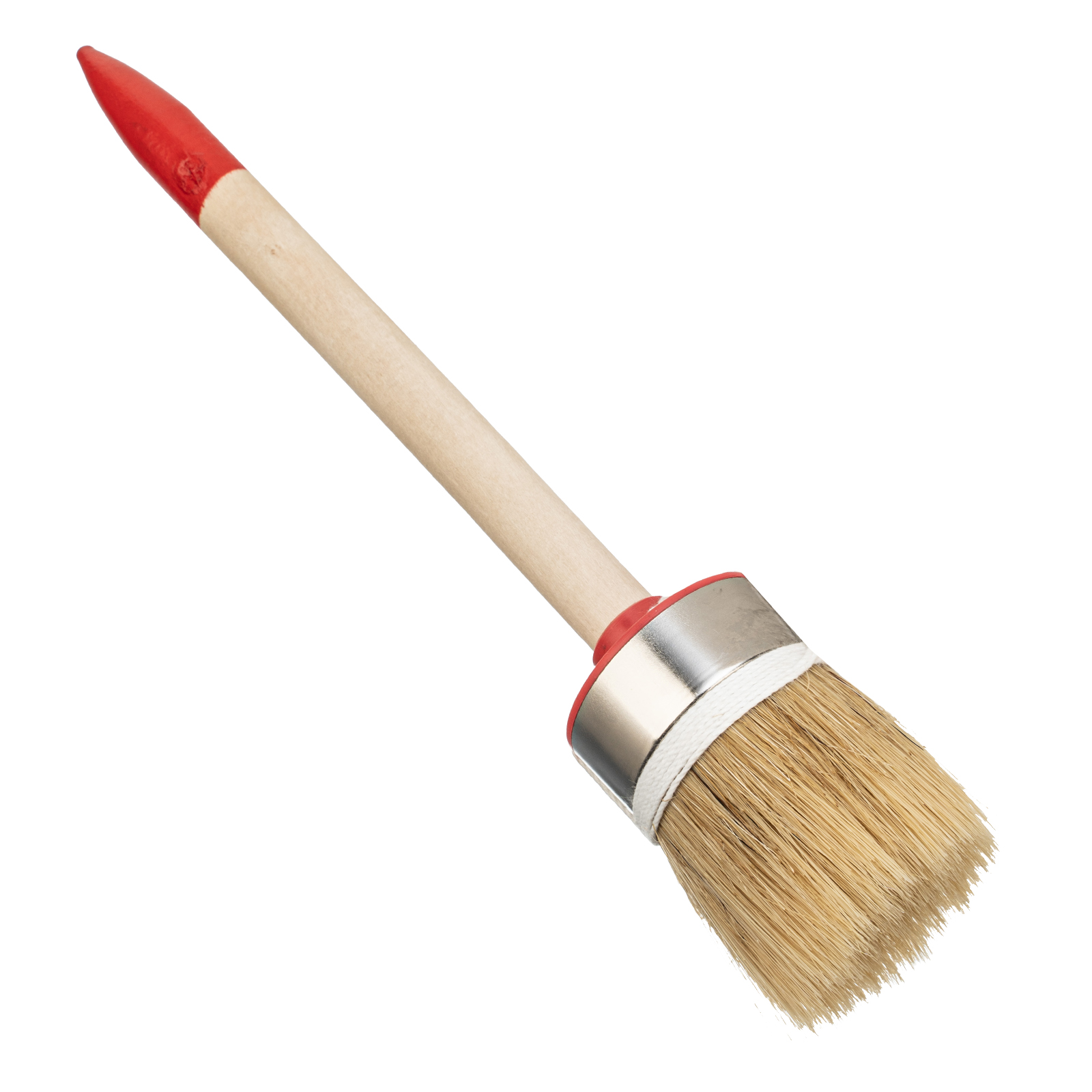 Кисть круглая Профи №12 (45 мм), натуральная щетина, деревянная ручка