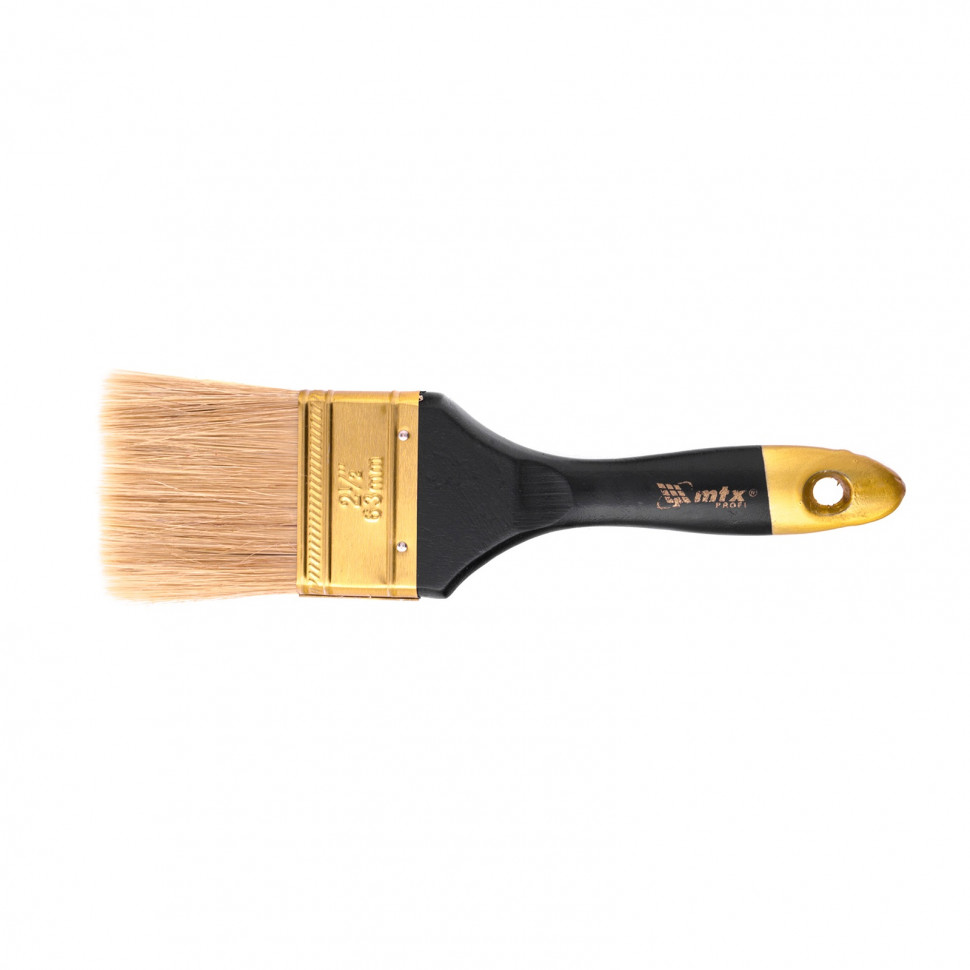 Кисть плоская 'Профи' 2,5', натуральная щетина, деревянная ручка