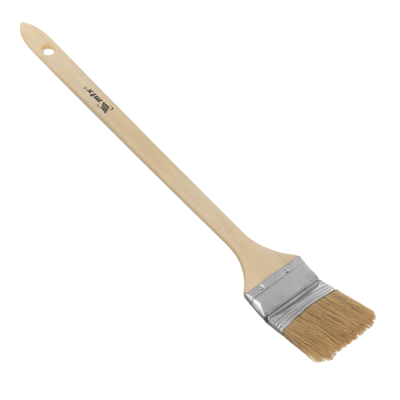 Кисть радиаторная 2,5', натуральная щетина, деревянная ручка