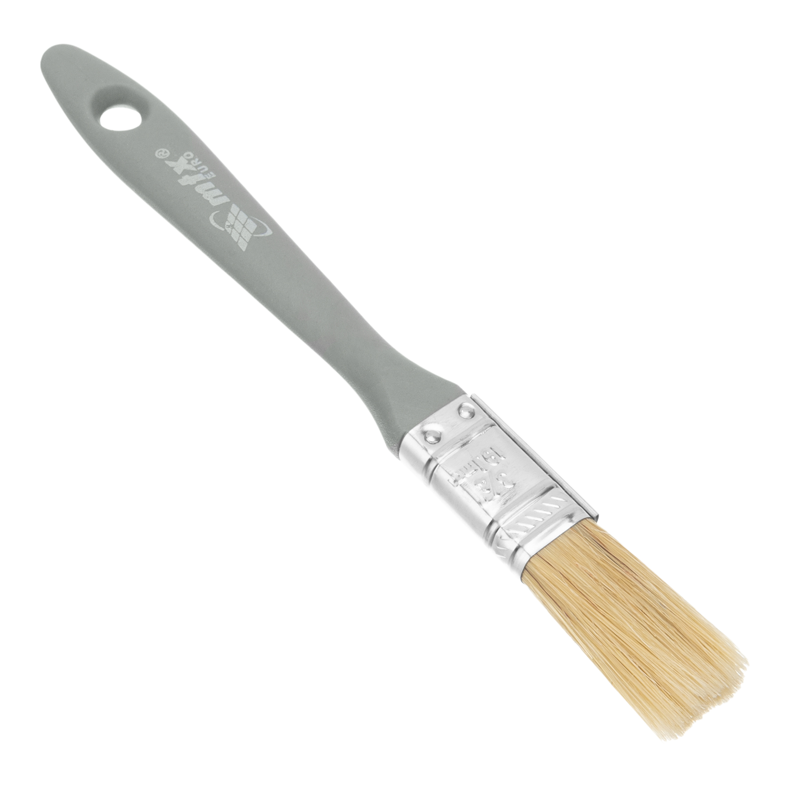 Кисть плоская 'Евро' 3/4', натуральная щетина, пластмассовая ручка