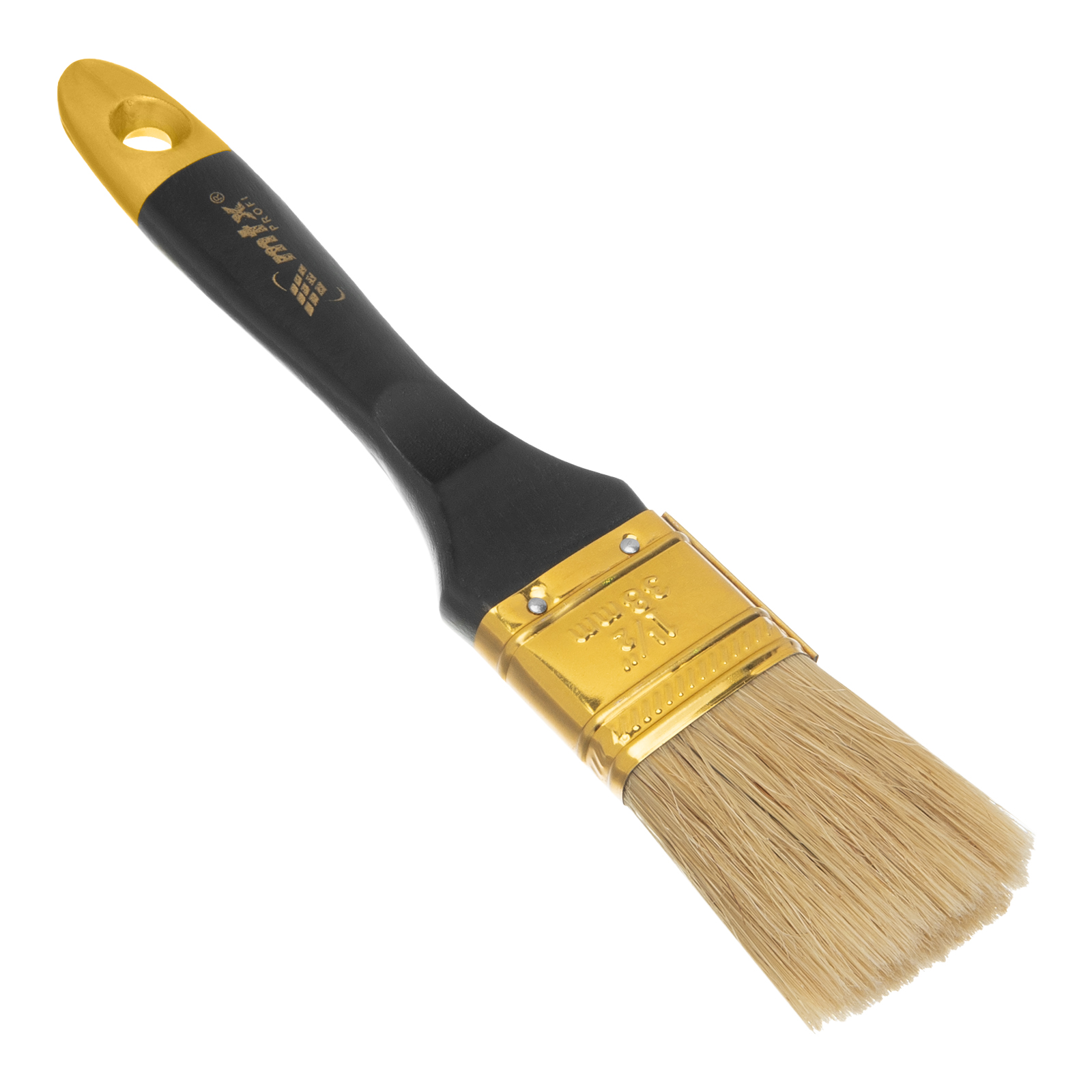 Кисть плоская 'Профи' 1,5', натуральная щетина, деревянная ручка