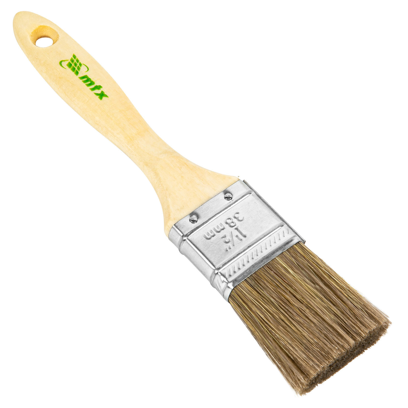 Кисть плоская 'Евро' 1.5', смешанная щетина, деревянная ручка