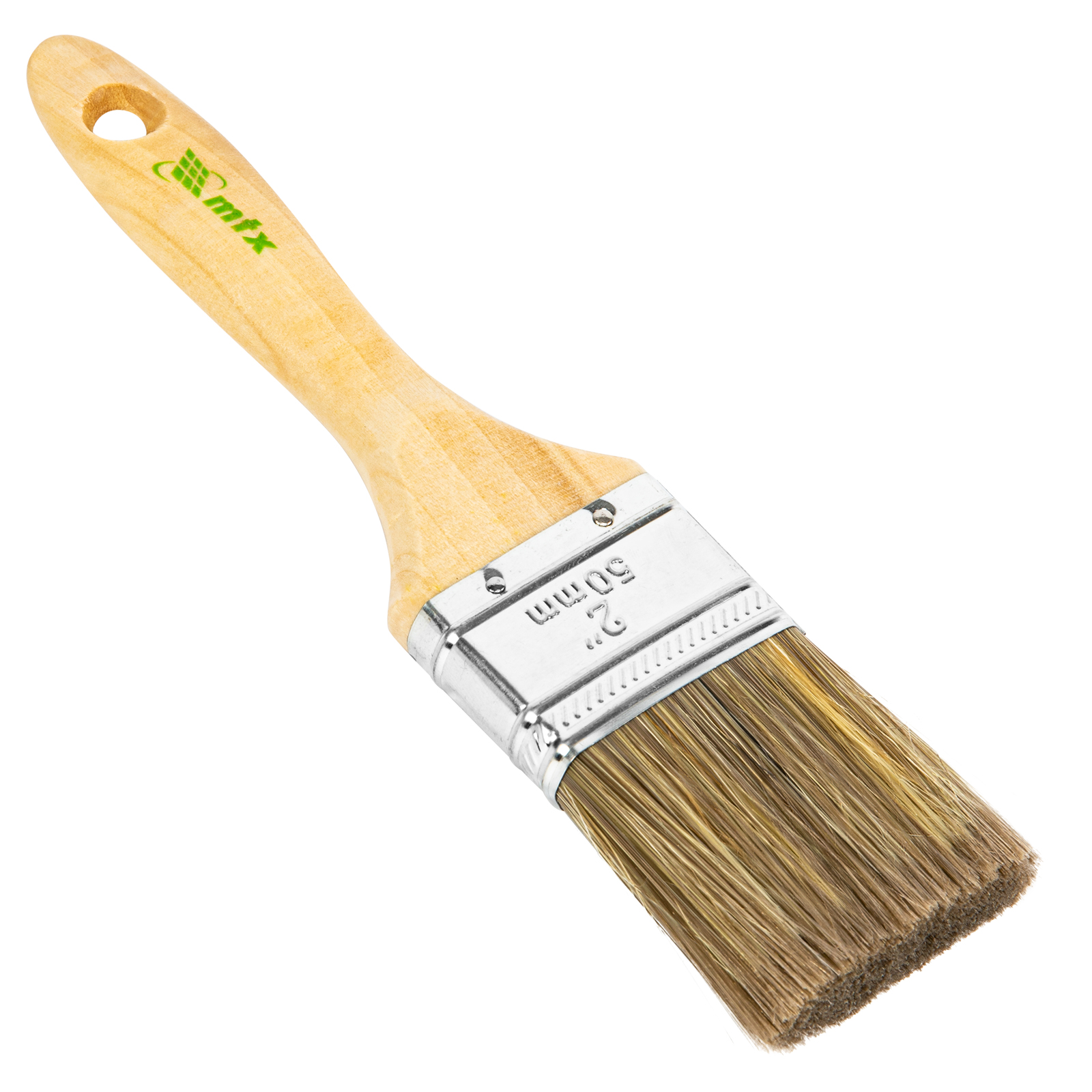 Кисть плоская 'Евро' 2', смешанная щетина, деревянная ручка