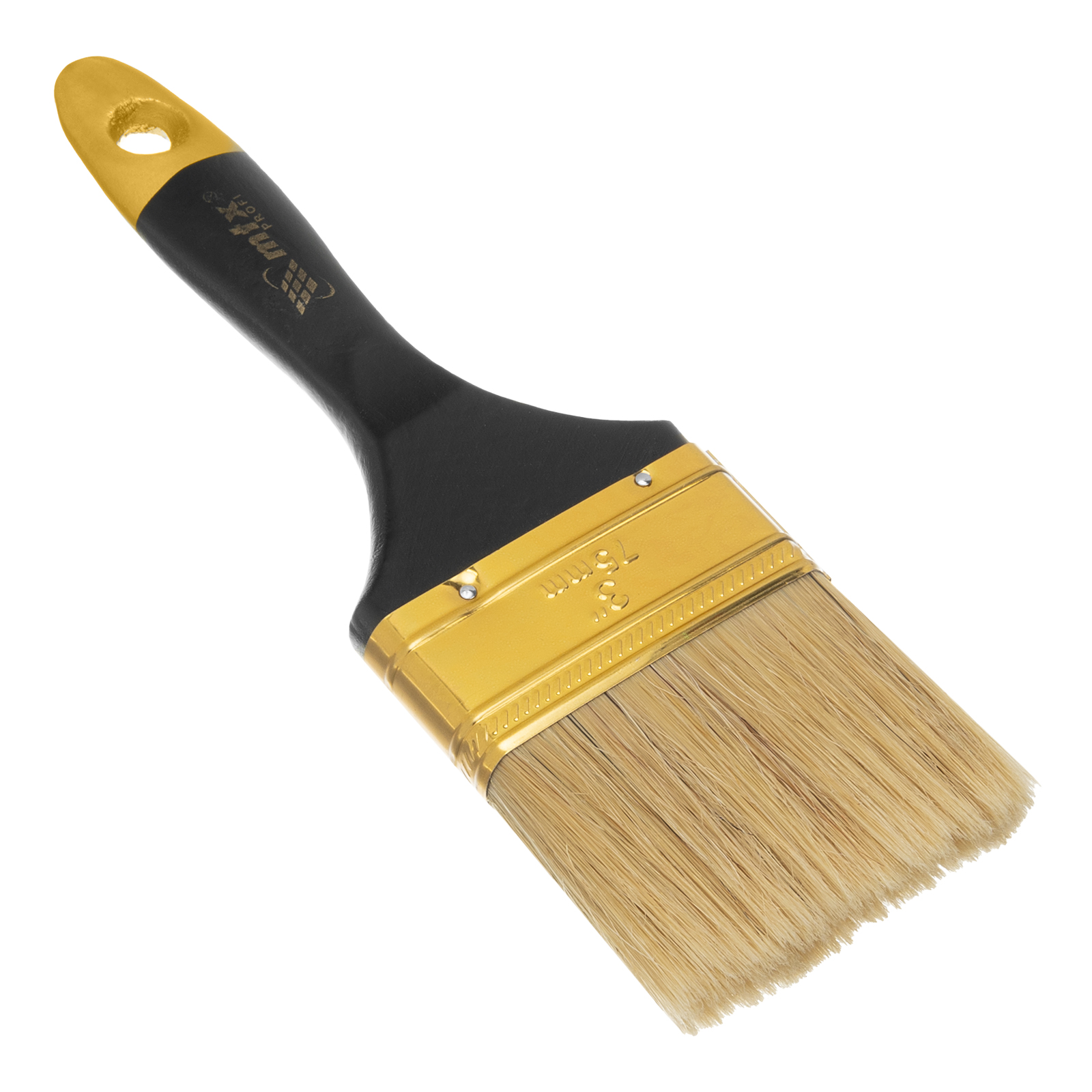 Кисть плоская 'Профи' 3', натуральная щетина, деревянная ручка